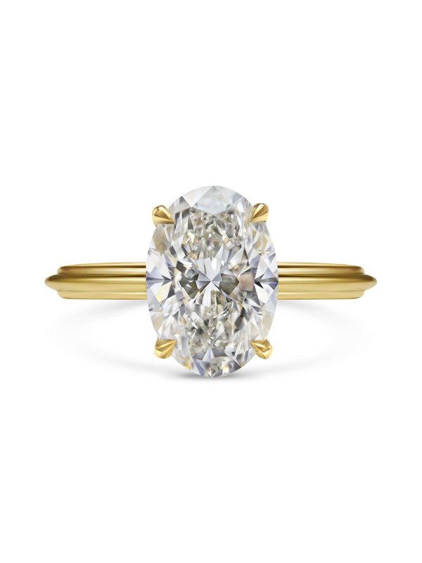 The Blanche Ring - Oval Cut by East London jeweller Rachel Boston | Discover our collections of unique and timeless engagement rings, wedding rings, and modern fine jewellery.