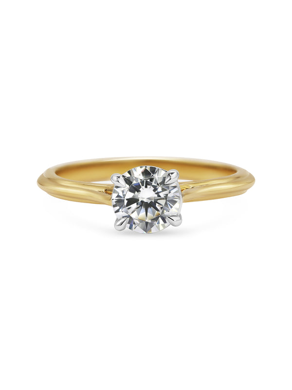 The Blanche Ring - Round Cut by East London jeweller Rachel Boston | Discover our collections of unique and timeless engagement rings, wedding rings, and modern fine jewellery.