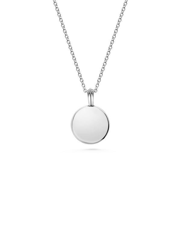 Chamfered Round ID Necklace - Rachel Boston Jewellery