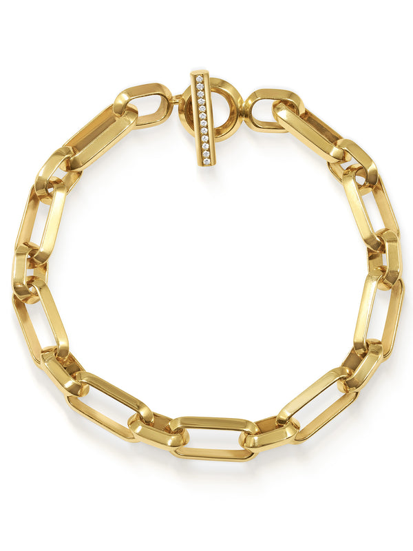 The Chunky Knife Edge Bracelet by East London jeweller Rachel Boston | Discover our collections of unique and timeless engagement rings, wedding rings, and modern fine jewellery.