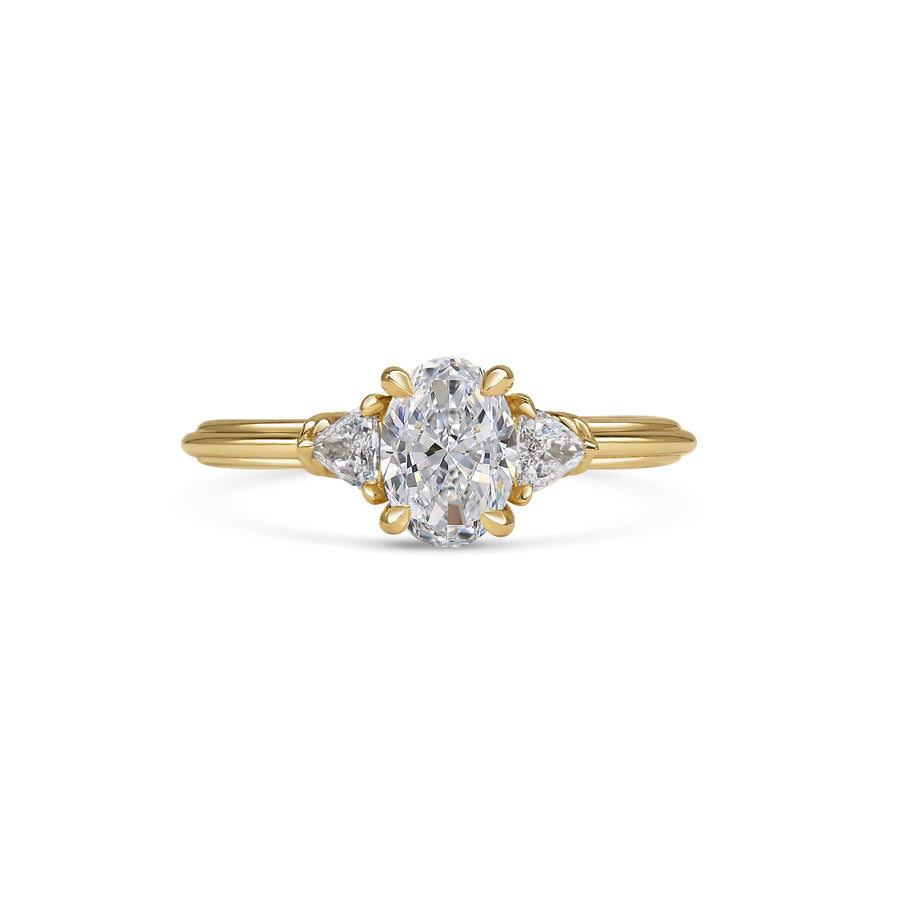 The Clara Ring - Oval Cut by East London jeweller Rachel Boston | Discover our collections of unique and timeless engagement rings, wedding rings, and modern fine jewellery. - Rachel Boston Jewellery
