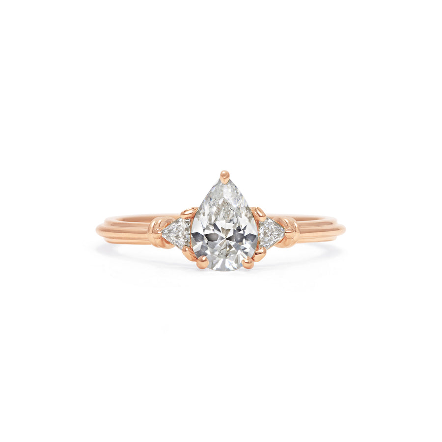 The Clara Ring - Pear Cut by East London jeweller Rachel Boston | Discover our collections of unique and timeless engagement rings, wedding rings, and modern fine jewellery. - Rachel Boston Jewellery