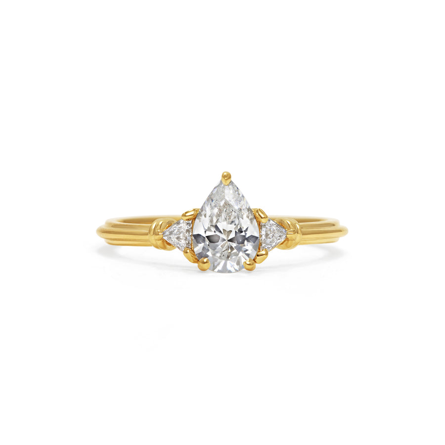 The Clara Ring - Pear Cut by East London jeweller Rachel Boston | Discover our collections of unique and timeless engagement rings, wedding rings, and modern fine jewellery. - Rachel Boston Jewellery