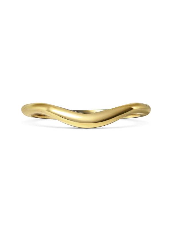 The D Shape Curve Band by East London jeweller Rachel Boston | Discover our collections of unique and timeless engagement rings, wedding rings, and modern fine jewellery.