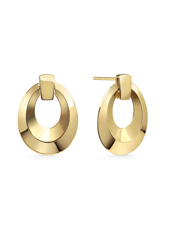 The Decontra Earrings by East London jeweller Rachel Boston | Discover our collections of unique and timeless engagement rings, wedding rings, and modern fine jewellery.