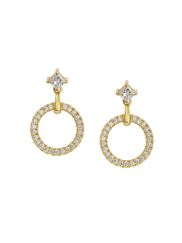 The Diamond Circulum Earrings by East London jeweller Rachel Boston | Discover our collections of unique and timeless engagement rings, wedding rings, and modern fine jewellery.