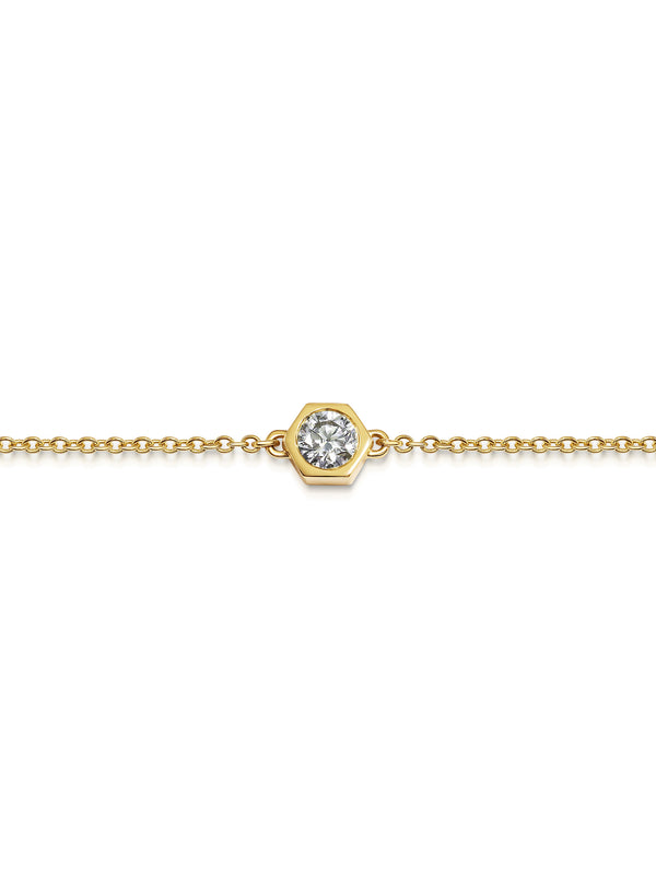Diamond Hexagon Bracelet - Rachel Boston Jewellery