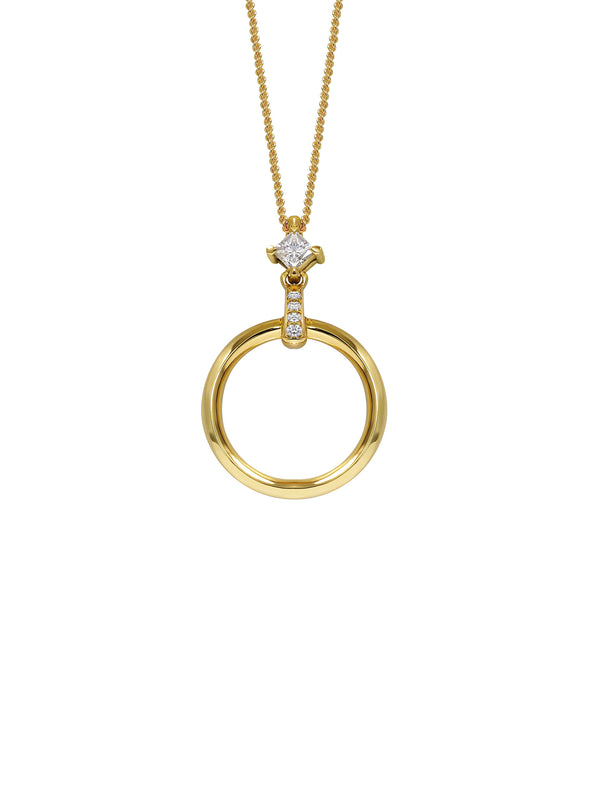 Diamond Hoop Necklace - Rachel Boston Jewellery