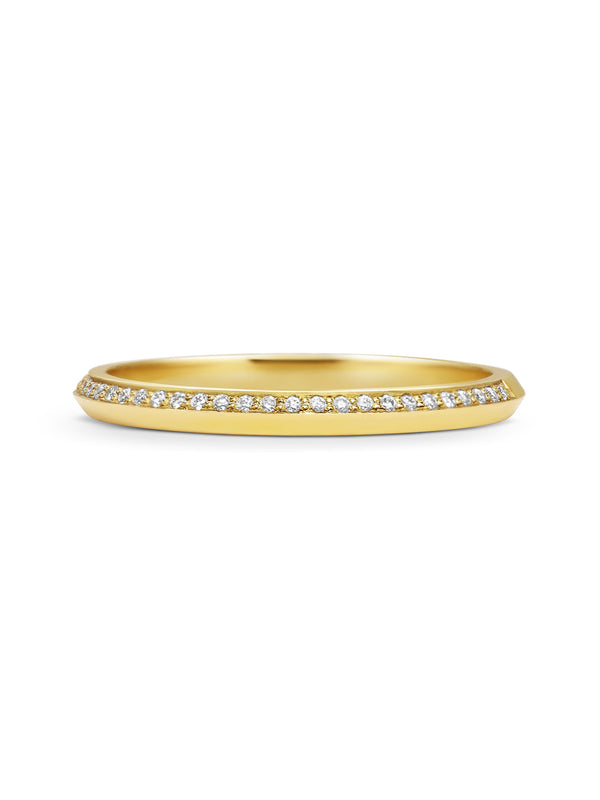The Diamond Knife Edge Band - 1.9mm by East London jeweller Rachel Boston | Discover our collections of unique and timeless engagement rings, wedding rings, and modern fine jewellery.