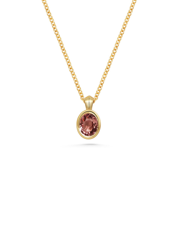 The X - Emin Necklace - 1ct Pink by East London jeweller Rachel Boston | Discover our collections of unique and timeless engagement rings, wedding rings, and modern fine jewellery.