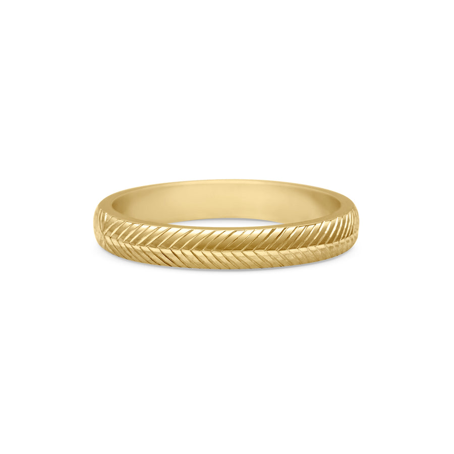 The Engraved Chevron Band - 3mm by East London jeweller Rachel Boston | Discover our collections of unique and timeless engagement rings, wedding rings, and modern fine jewellery. - Rachel Boston Jewellery