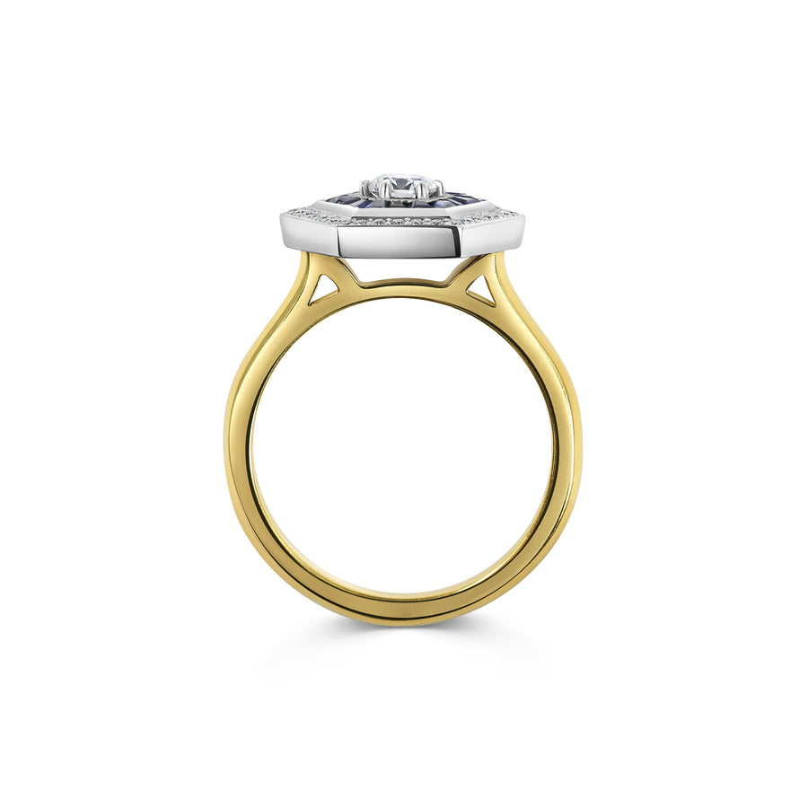 The X - Eva Ring by East London jeweller Rachel Boston | Discover our collections of unique and timeless engagement rings, wedding rings, and modern fine jewellery. - Rachel Boston Jewellery