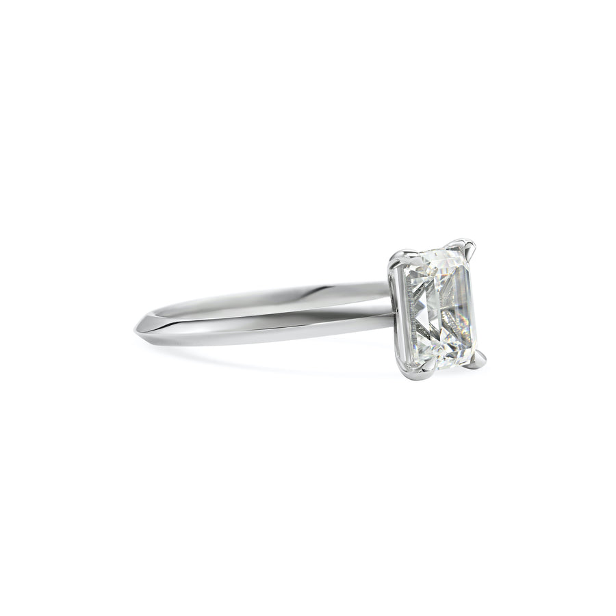 The Grace Ring - Emerald Cut by East London jeweller Rachel Boston | Discover our collections of unique and timeless engagement rings, wedding rings, and modern fine jewellery. - Rachel Boston Jewellery