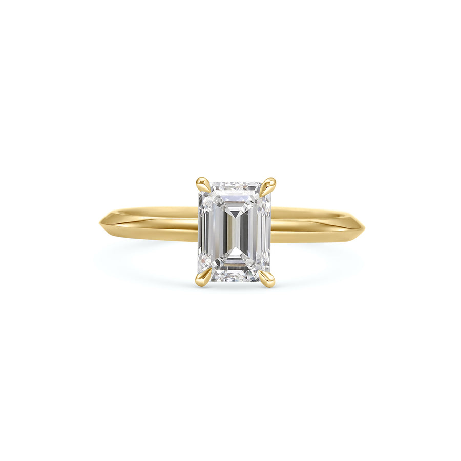 The Grace Ring - Emerald Cut by East London jeweller Rachel Boston | Discover our collections of unique and timeless engagement rings, wedding rings, and modern fine jewellery. - Rachel Boston Jewellery