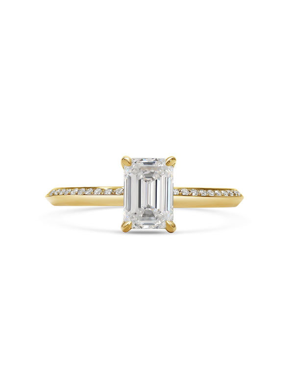 Grace with Diamonds Ring - Emerald Cut - Rachel Boston Jewellery