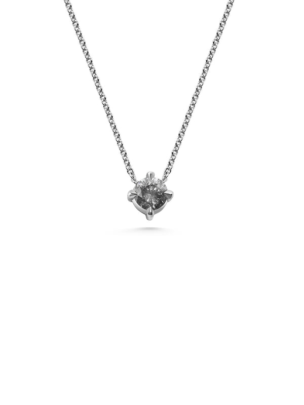 4mm Grey Diamond Slider Necklace - Rachel Boston Jewellery