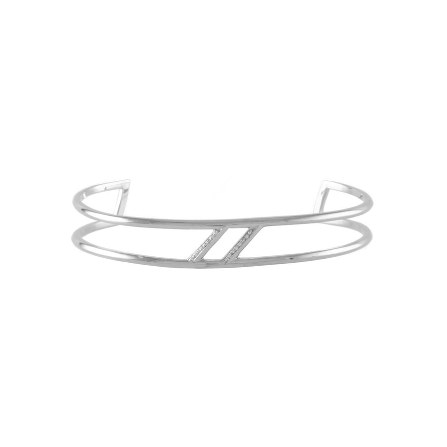 The Hagalaz Cuff by East London jeweller Rachel Boston | Discover our collections of unique and timeless engagement rings, wedding rings, and modern fine jewellery. - Rachel Boston Jewellery