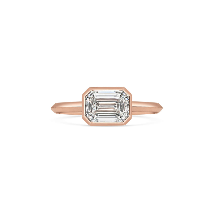The Ines Ring - Emerald Cut by East London jeweller Rachel Boston | Discover our collections of unique and timeless engagement rings, wedding rings, and modern fine jewellery. - Rachel Boston Jewellery