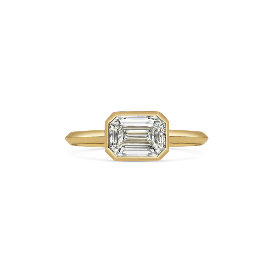 The Ines Ring - Emerald Cut by East London jeweller Rachel Boston | Discover our collections of unique and timeless engagement rings, wedding rings, and modern fine jewellery. - Rachel Boston Jewellery