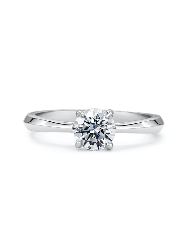 The Joy Ring - Round Cut by East London jeweller Rachel Boston | Discover our collections of unique and timeless engagement rings, wedding rings, and modern fine jewellery.
