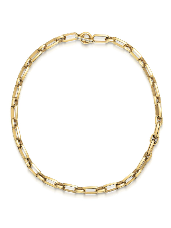 The Chunky Knife Edge Necklace by East London jeweller Rachel Boston | Discover our collections of unique and timeless engagement rings, wedding rings, and modern fine jewellery.