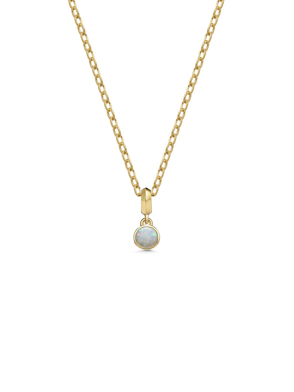 The LARGE DROPLET OPAL NECKLACE by East London jeweller Rachel Boston | Discover our collections of unique and timeless engagement rings, wedding rings, and modern fine jewellery.