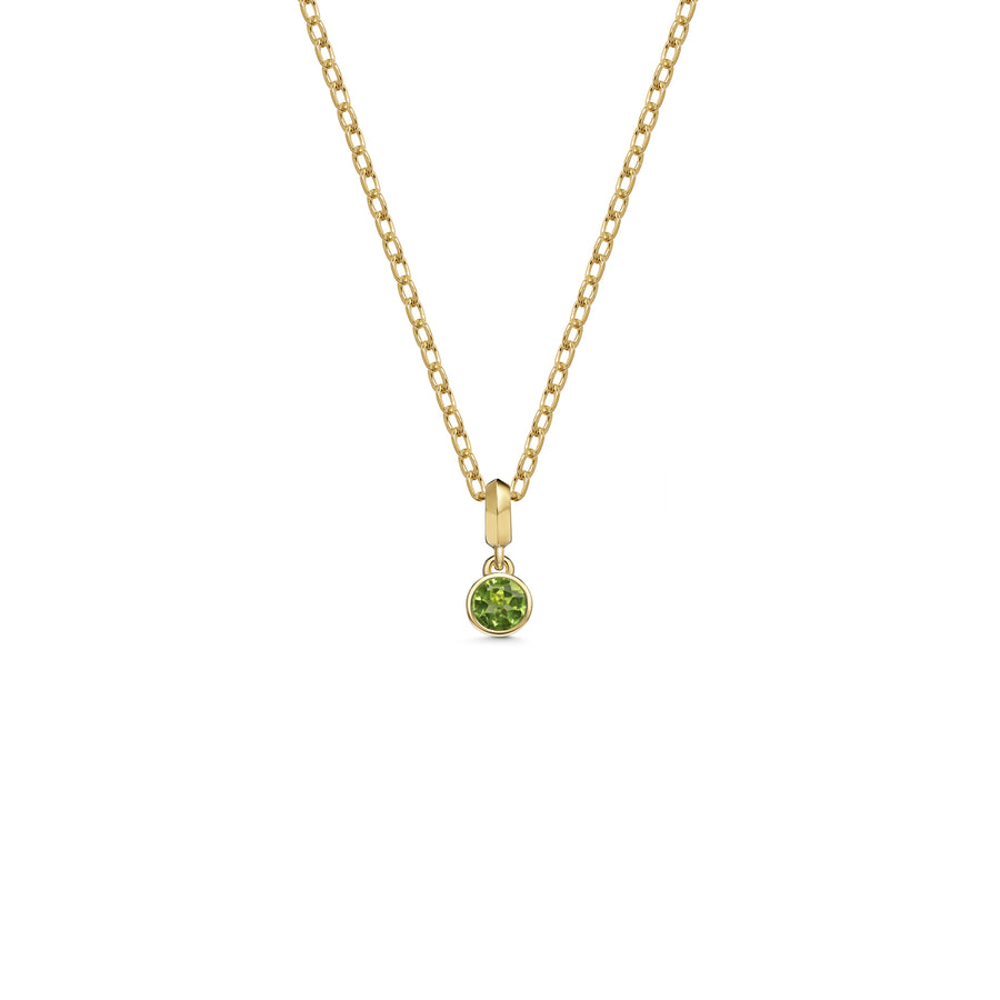 The LARGE DROPLET PERIDOT NECKLACE by East London jeweller Rachel Boston | Discover our collections of unique and timeless engagement rings, wedding rings, and modern fine jewellery. - Rachel Boston Jewellery