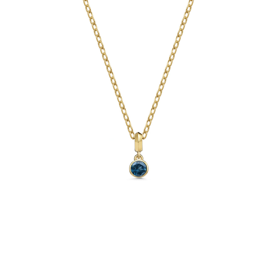 The LARGE DROPLET TOPAZ NECKLACE by East London jeweller Rachel Boston | Discover our collections of unique and timeless engagement rings, wedding rings, and modern fine jewellery. - Rachel Boston Jewellery