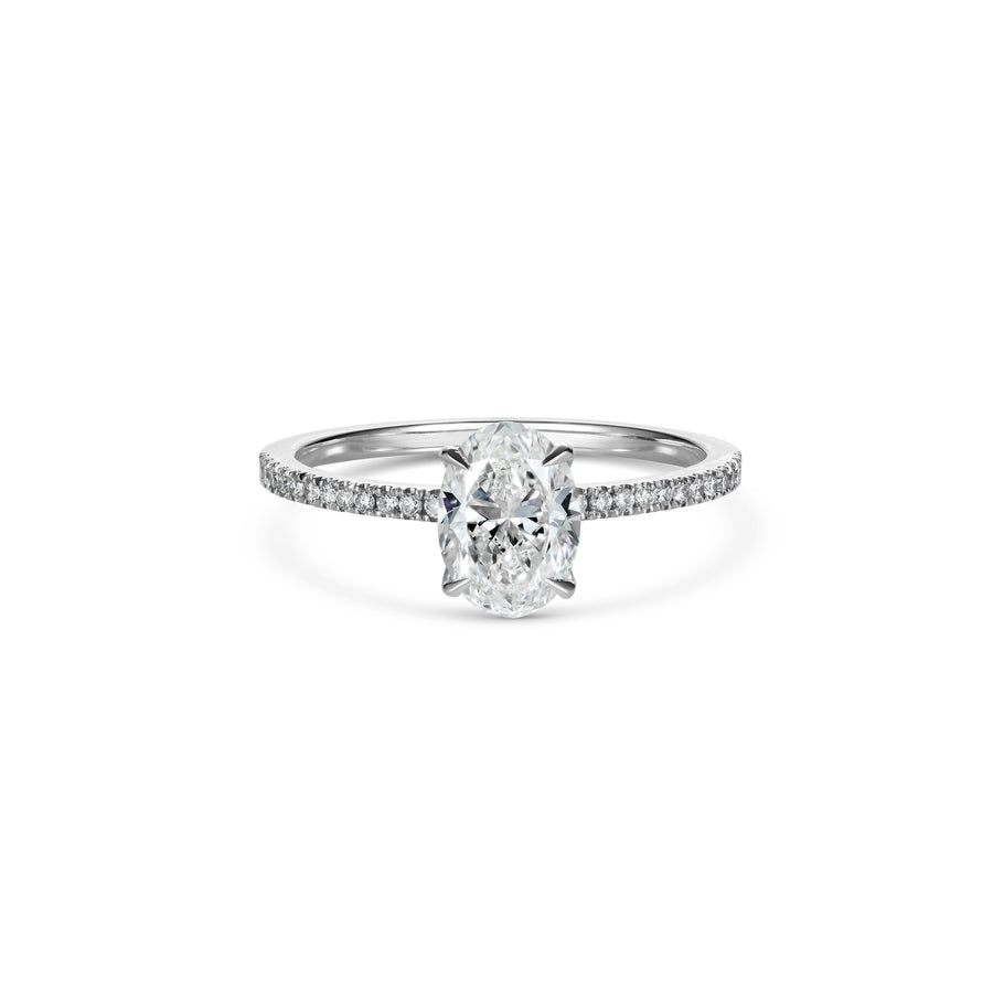 The Luna Ring - Oval Cut by East London jeweller Rachel Boston | Discover our collections of unique and timeless engagement rings, wedding rings, and modern fine jewellery. - Rachel Boston Jewellery