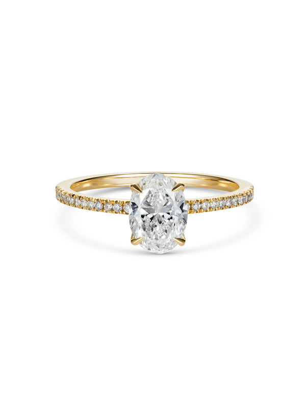The Luna Ring - Oval Cut by East London jeweller Rachel Boston | Discover our collections of unique and timeless engagement rings, wedding rings, and modern fine jewellery.