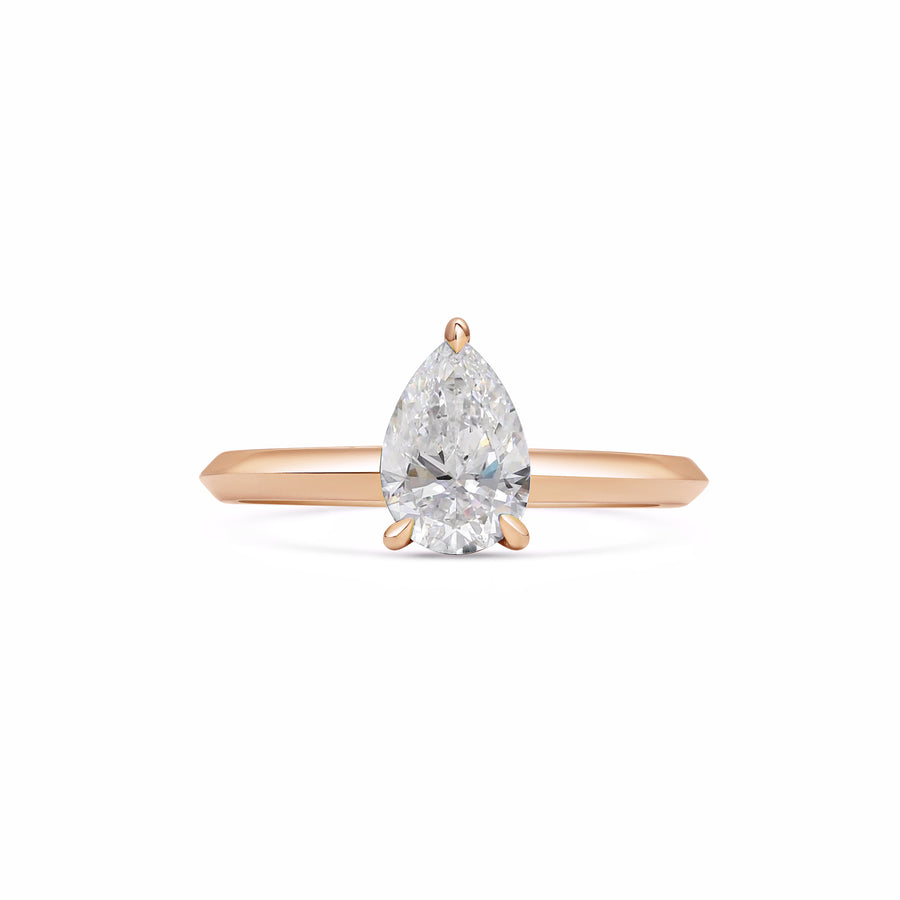 The Lyra Ring - Pear Cut by East London jeweller Rachel Boston | Discover our collections of unique and timeless engagement rings, wedding rings, and modern fine jewellery. - Rachel Boston Jewellery