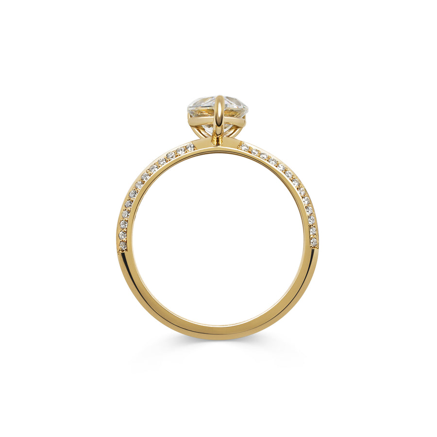 The Lyra Ring with Diamonds - Pear Cut by East London jeweller Rachel Boston | Discover our collections of unique and timeless engagement rings, wedding rings, and modern fine jewellery. - Rachel Boston Jewellery
