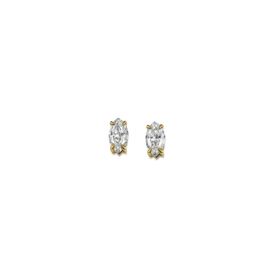 The Marquise Diamond Stud Earrings by East London jeweller Rachel Boston | Discover our collections of unique and timeless engagement rings, wedding rings, and modern fine jewellery. - Rachel Boston Jewellery