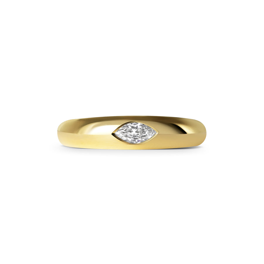 The Mini Marquise Signet Ring by East London jeweller Rachel Boston | Discover our collections of unique and timeless engagement rings, wedding rings, and modern fine jewellery. - Rachel Boston Jewellery