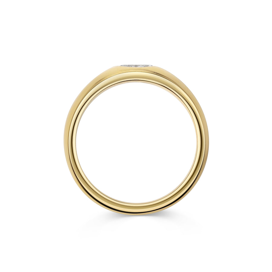 The Mini Marquise Signet Ring by East London jeweller Rachel Boston | Discover our collections of unique and timeless engagement rings, wedding rings, and modern fine jewellery. - Rachel Boston Jewellery