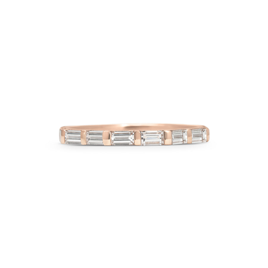 The Octagon Baguette Diamond Wedding Band by East London jeweller Rachel Boston | Discover our collections of unique and timeless engagement rings, wedding rings, and modern fine jewellery. - Rachel Boston Jewellery
