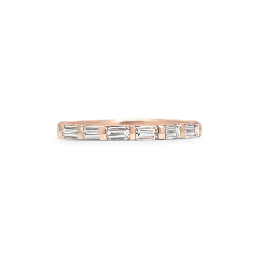 The Octagon Baguette Diamond Wedding Band by East London jeweller Rachel Boston | Discover our collections of unique and timeless engagement rings, wedding rings, and modern fine jewellery. - Rachel Boston Jewellery