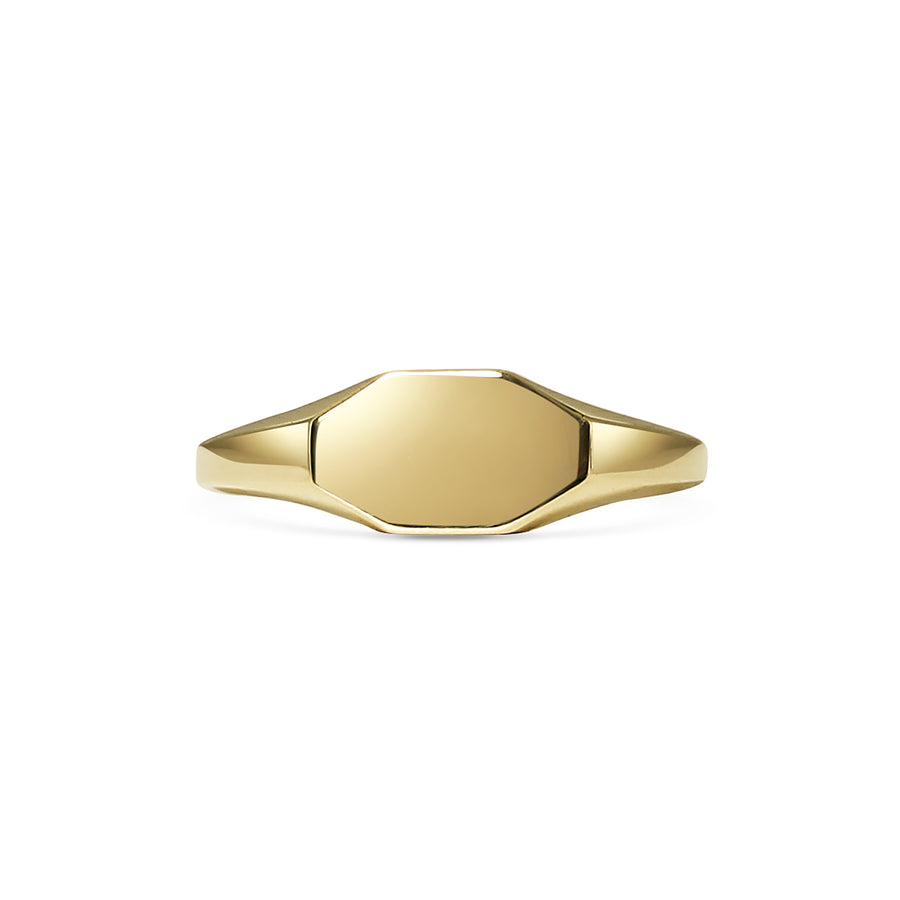 The Octagon Signet Ring by East London jeweller Rachel Boston | Discover our collections of unique and timeless engagement rings, wedding rings, and modern fine jewellery. - Rachel Boston Jewellery