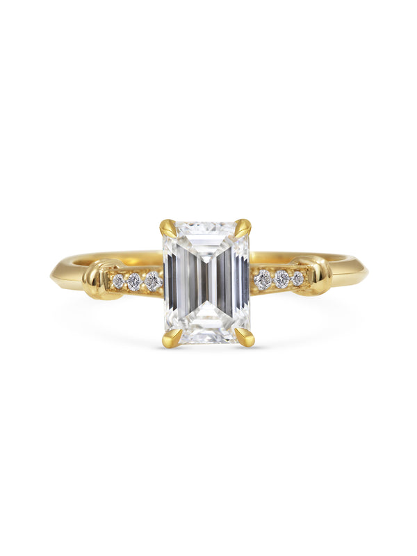 The Olive Ring by East London jeweller Rachel Boston | Discover our collections of unique and timeless engagement rings, wedding rings, and modern fine jewellery.