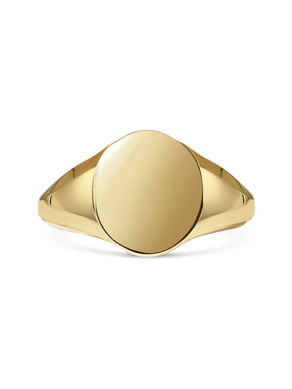 The Oval Signet Ring by East London jeweller Rachel Boston | Discover our collections of unique and timeless engagement rings, wedding rings, and modern fine jewellery.