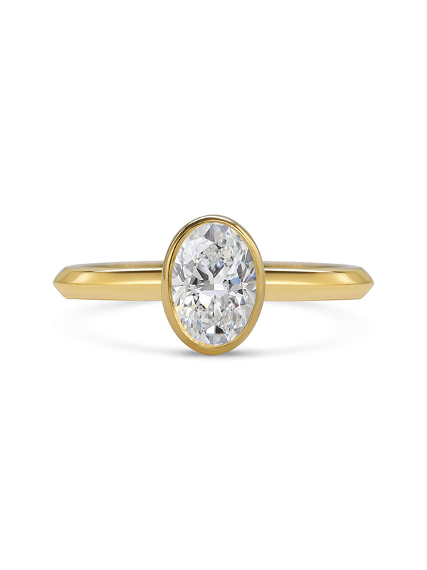 The Perseus Ring - Oval Cut by East London jeweller Rachel Boston | Discover our collections of unique and timeless engagement rings, wedding rings, and modern fine jewellery.