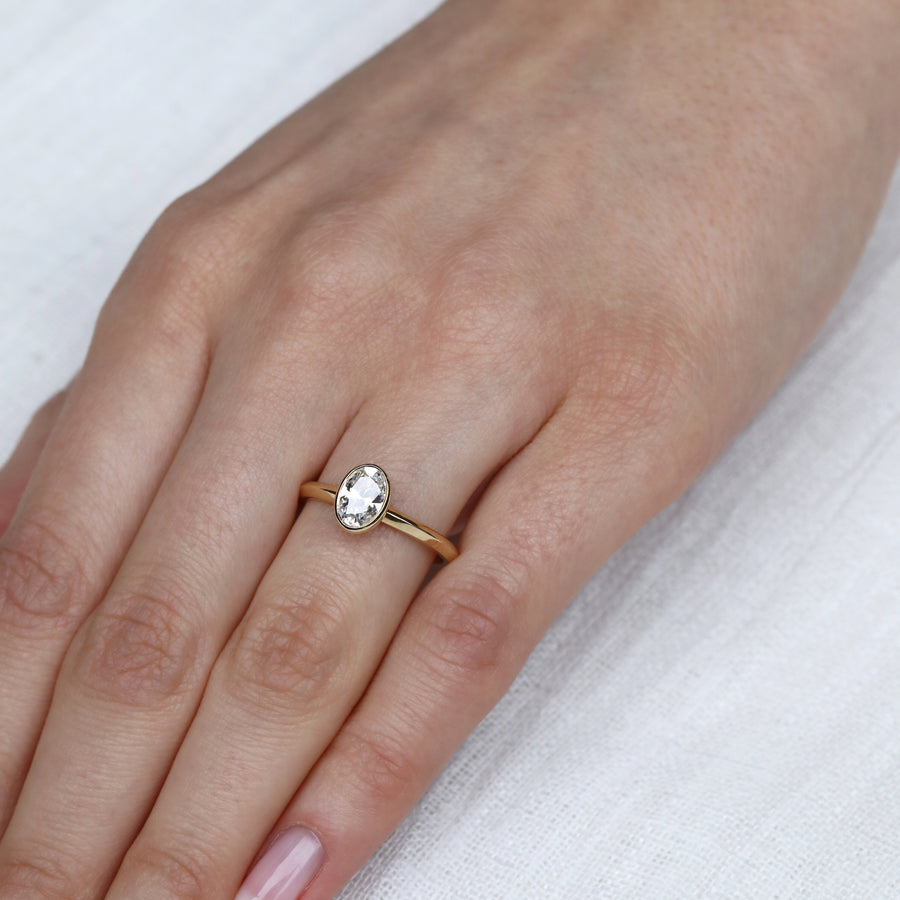 The Perseus Ring - Oval Cut by East London jeweller Rachel Boston | Discover our collections of unique and timeless engagement rings, wedding rings, and modern fine jewellery. - Rachel Boston Jewellery