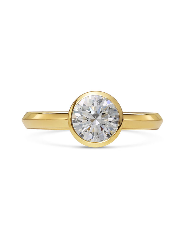 The Perseus Ring - Round Cut by East London jeweller Rachel Boston | Discover our collections of unique and timeless engagement rings, wedding rings, and modern fine jewellery.