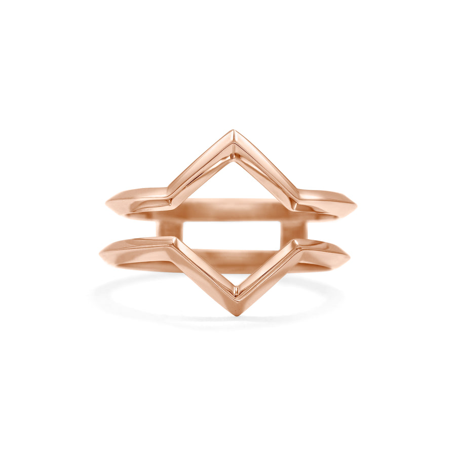 The Quadro Double Wedding Band by East London jeweller Rachel Boston | Discover our collections of unique and timeless engagement rings, wedding rings, and modern fine jewellery. - Rachel Boston Jewellery
