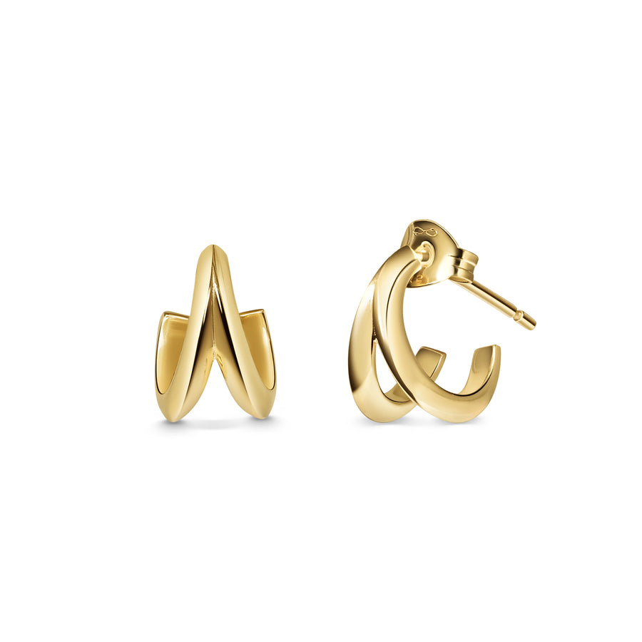 The Split Claw Earrings by East London jeweller Rachel Boston | Discover our collections of unique and timeless engagement rings, wedding rings, and modern fine jewellery. - Rachel Boston Jewellery