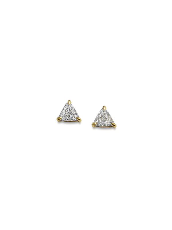 Trillion Diamond Stud Earrings - Rachel Boston Jewellery