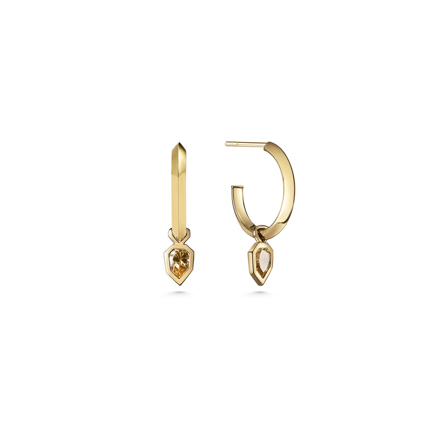 The Vertus Earrings by East London jeweller Rachel Boston | Discover our collections of unique and timeless engagement rings, wedding rings, and modern fine jewellery. - Rachel Boston Jewellery