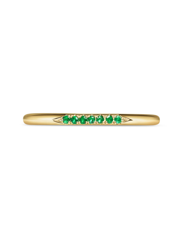 Skinny Stone Band - Emeralds - Rachel Boston Jewellery