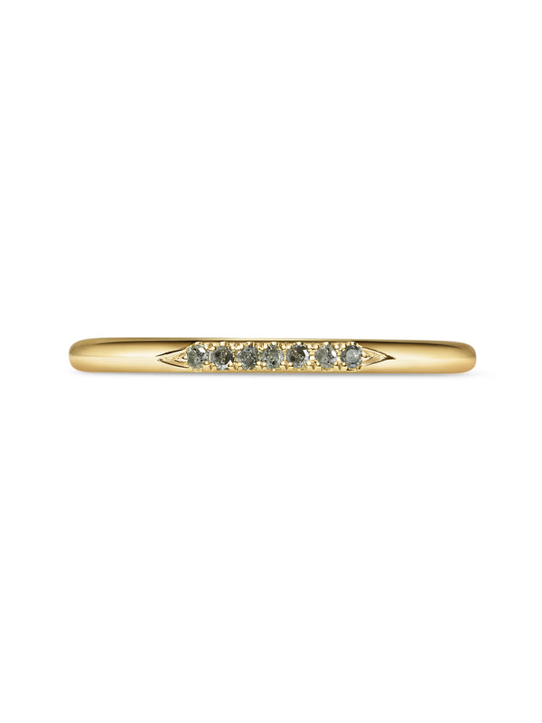 The Skinny Stone Band - Grey Diamonds by East London jeweller Rachel Boston | Discover our collections of unique and timeless engagement rings, wedding rings, and modern fine jewellery.