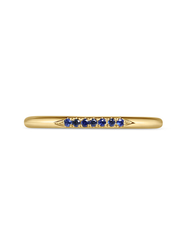 The Skinny Stone Band - Sapphires by East London jeweller Rachel Boston | Discover our collections of unique and timeless engagement rings, wedding rings, and modern fine jewellery.